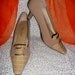 Vintage Ladies Leather Pumps by Hush Puppies with 3 Inch Heel Size 8 Only 8 USD