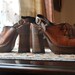 RARE - VTG. Platform Shoes - Wood and Leather - Made in Spain -  Size 7