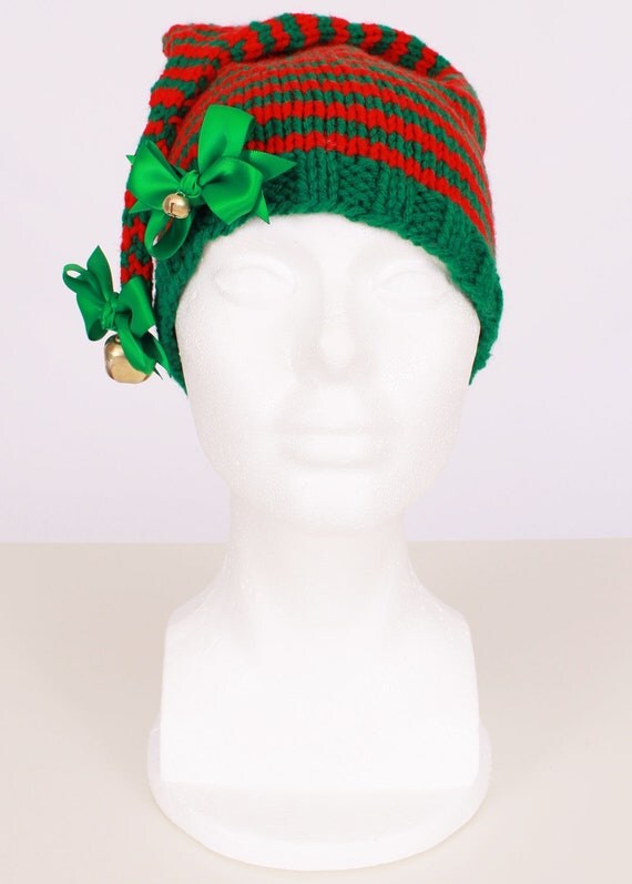 READY TO SHIP: Crochet Elf Hat - Red & Green - Elf Costume Hat - North Pole Pixie - 2 Toddler Girl - Cutie Patootie Designz Il_570xn