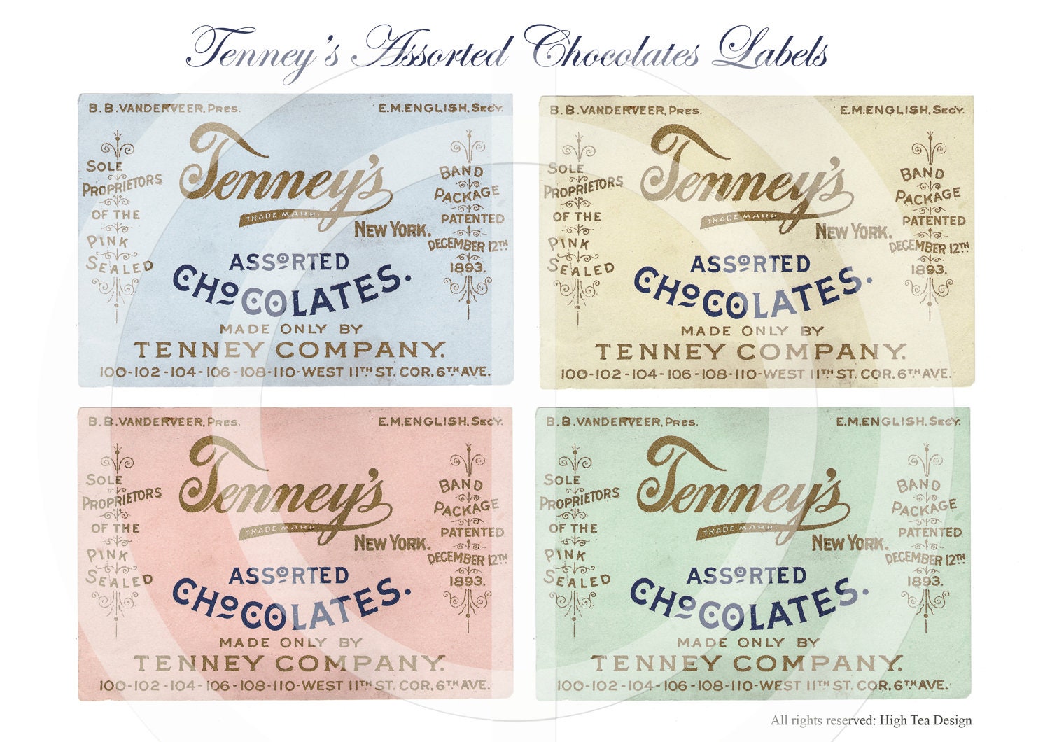 VINTAGE CHOCOLATE LABELS  - Digital Collage Sheet - Printable Download - Scrapbooking -