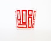 Vintage Ice Bucket / Glass Ice Bucket / Mad Men Style Mid Century Design Free Shipping