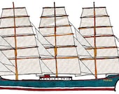Peking: ship print / nautical illustration