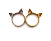 Cat Ears Ring, cute cat ring, kawaii ring, animal fashion ring, neko ears ring, for the sweet girlfriend, for the special cat lover friend