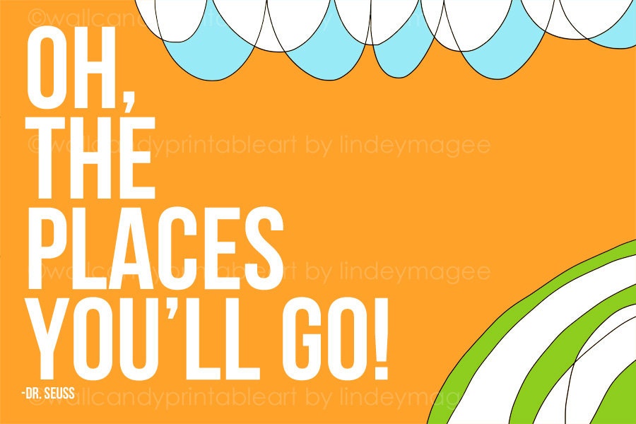 dr. seuss wall art 3- oh the places you'll go