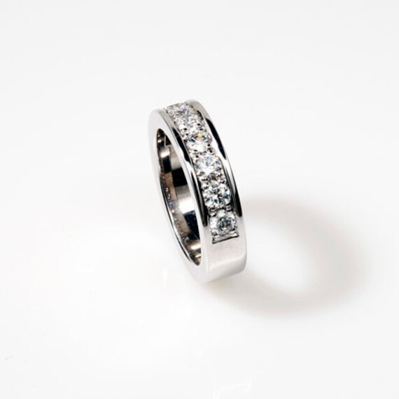 1.10ct, Diamond wedding band, white gold, ring, white gold wedding, diamond ring, wedding band, half eternity, unique, promise, micro pave
