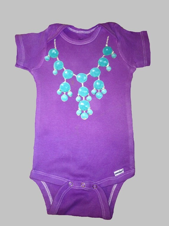 Items similar to SALEHipster Kids Purple baby onesie with Turquoise