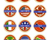 PRINTABLE World Party Cupcake Toppers London Underground theme (digital printable file) Il_170x135