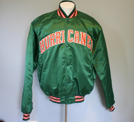 1980s Miami HURRICANES Starter JACKET / Satin by saintgabardine
