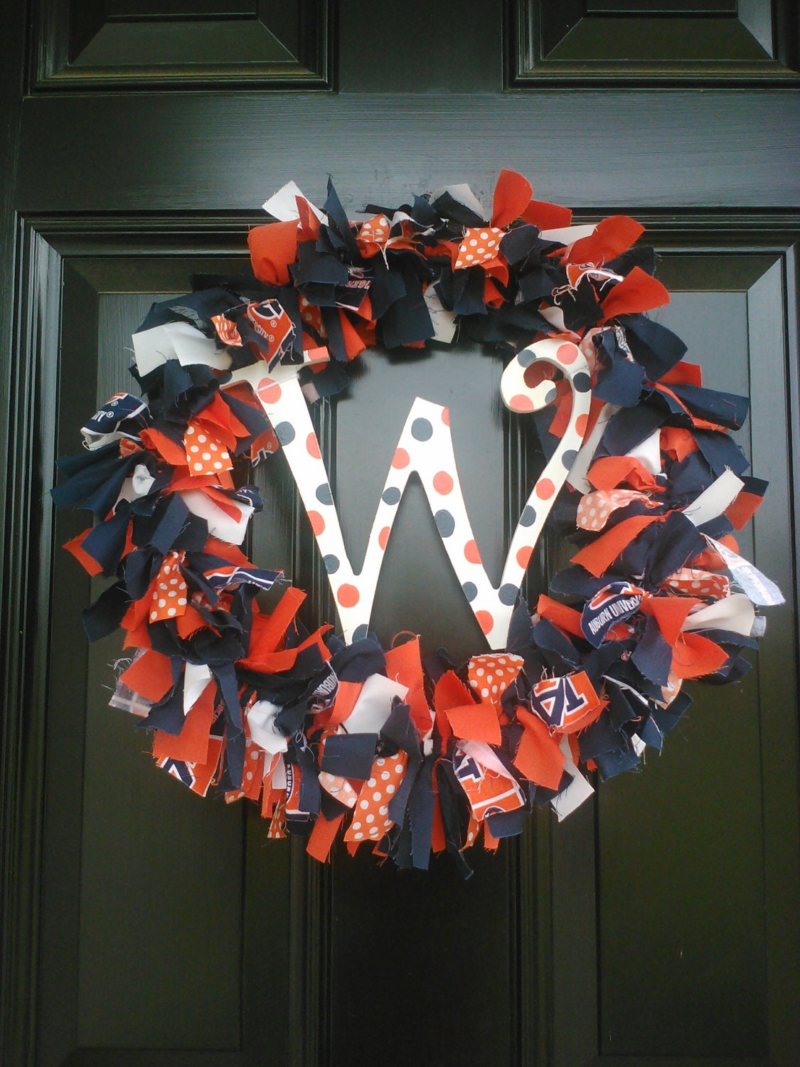 Auburn Tigers Personalized Fabric Wreath