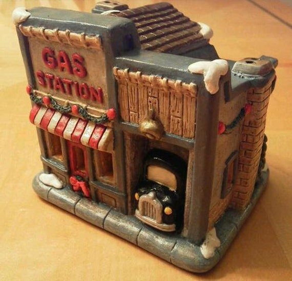 Christmas Village Gas Station 