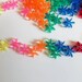 Rainbow Beads - Starflake Beads - 12mm Beads - Hippie Beads - Transparent Beads - Acrylic Beads - Plastic Beads - 120 Loose Beads