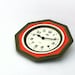 Vintage wall clock ceramic - green / red - from Germany