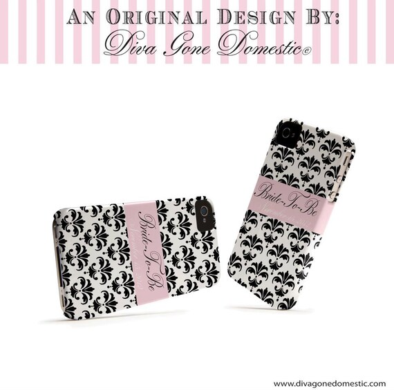 NEW Unique Custom Phone Case iPhone, iPod, Smart Phone, Blackberry - Personalized gift, favor - Damask, Bridal Design, Monogram Il_570xn