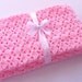 PDF Pattern Crocheted Baby Afghan, CAR SEAT Size and Newborn Size Blanket -- Pink Shells