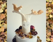 MADE TO ORDER - Wedding Cake Topper with Squirrels on a Tree with your Initials