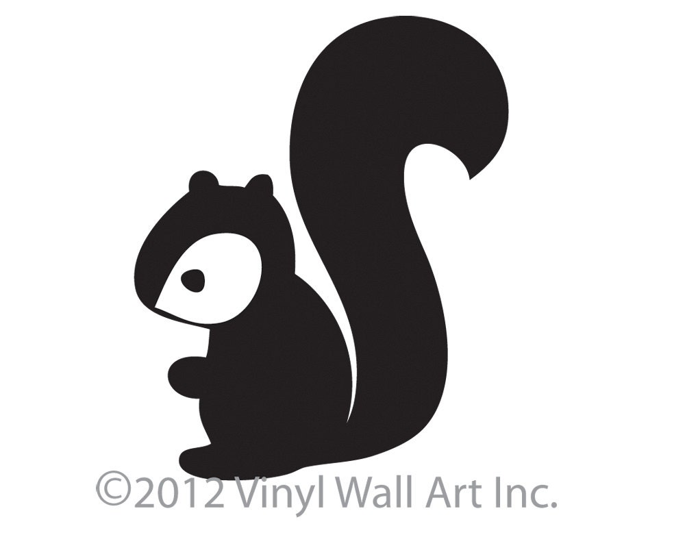 Woodland Squirrel Vinyl Wall Decal size LARGE