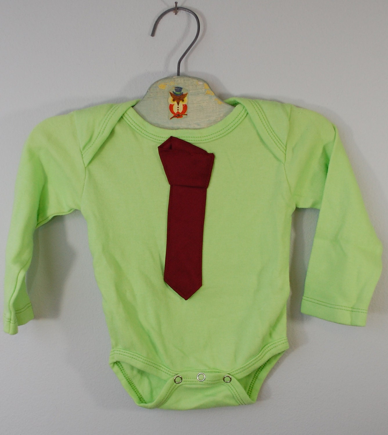 3 - 6 Month Tiesie Organic Cotton Tie Bodysuit Christmas