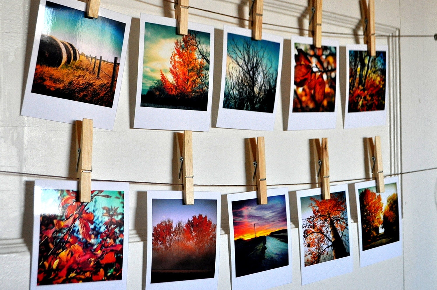 Magical Autumn Polaroid Banner - A Set of 10 Polaroid Photos