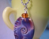 Abstract Spiral Lampwork Necklace