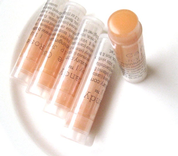 Rose Vanilla Lip Balm - Gift for her - VEGAN lip balm - sugar rose with a touch of vanilla - made from scratch by me