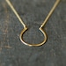 Lucky Necklace Gold Good Luck Horseshoe Equestrian Handmade Goldfilled Jewelry