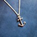 Anchor necklace - sailor, nautical, Navy, silver charm necklace, unisex necklace