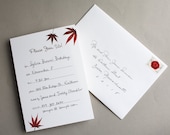 Japanese Maple Fill-In Invitation Set of 10