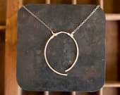 Hammered Gold Necklace Vintage Style
