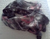 Cobweb Merino Shetland and silk Felted  Scarf