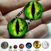 Glass Eyes - 24mm - 1 inch Green Dragon Glass Eyes Glass Taxidermy Doll Eyes Cabochons for Steampunk Jewelry and Pendant Making