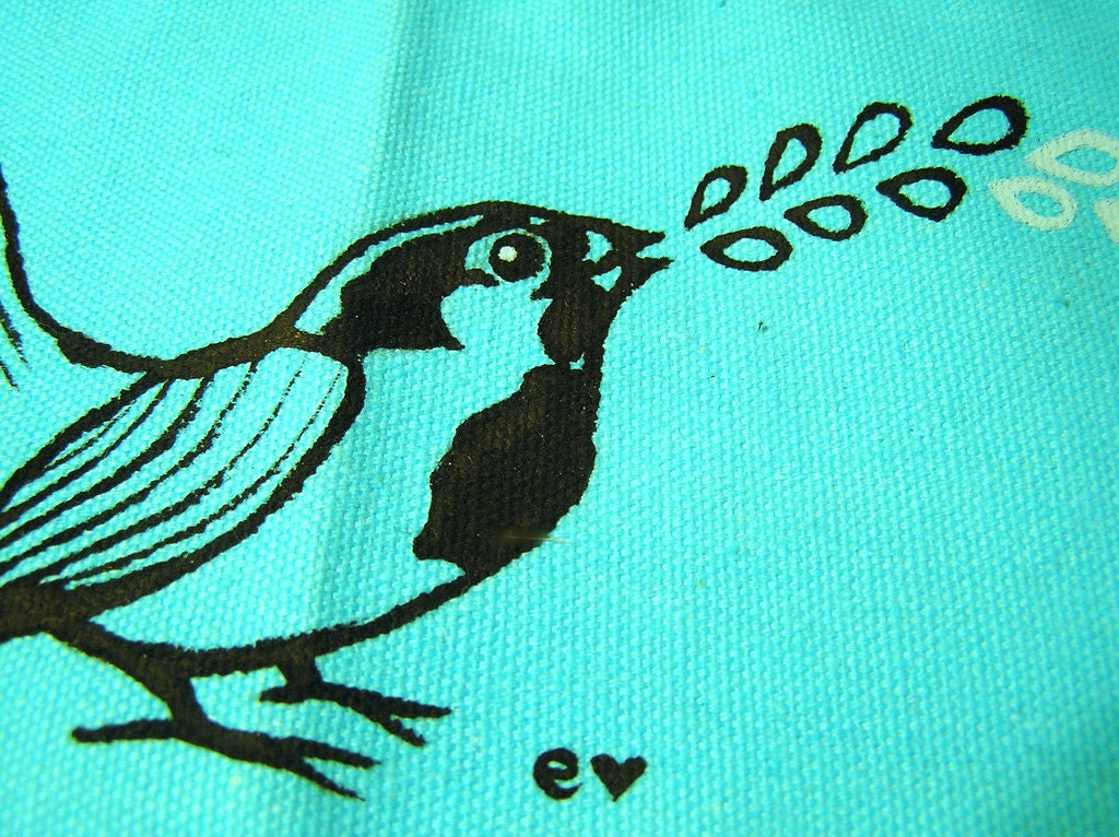 Twitterpated Bird Zipper Bag Pouch