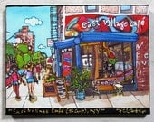 East Village Cafe (B Cup), New York Print on Canvas