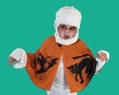 Handprinted Halloween Cape - small