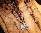 Dainty Heart - Silver Charm Eco Friendly Organic Necklace