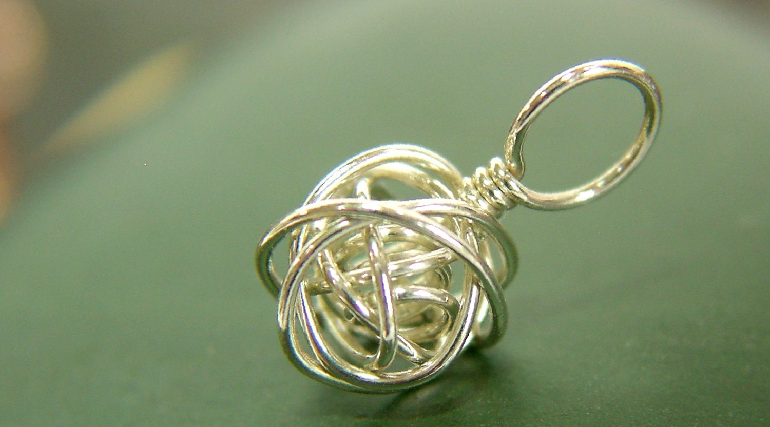 Sterling Silver Wire Ball Stitch Marker - Sized and Made to Order - US6 to US15
