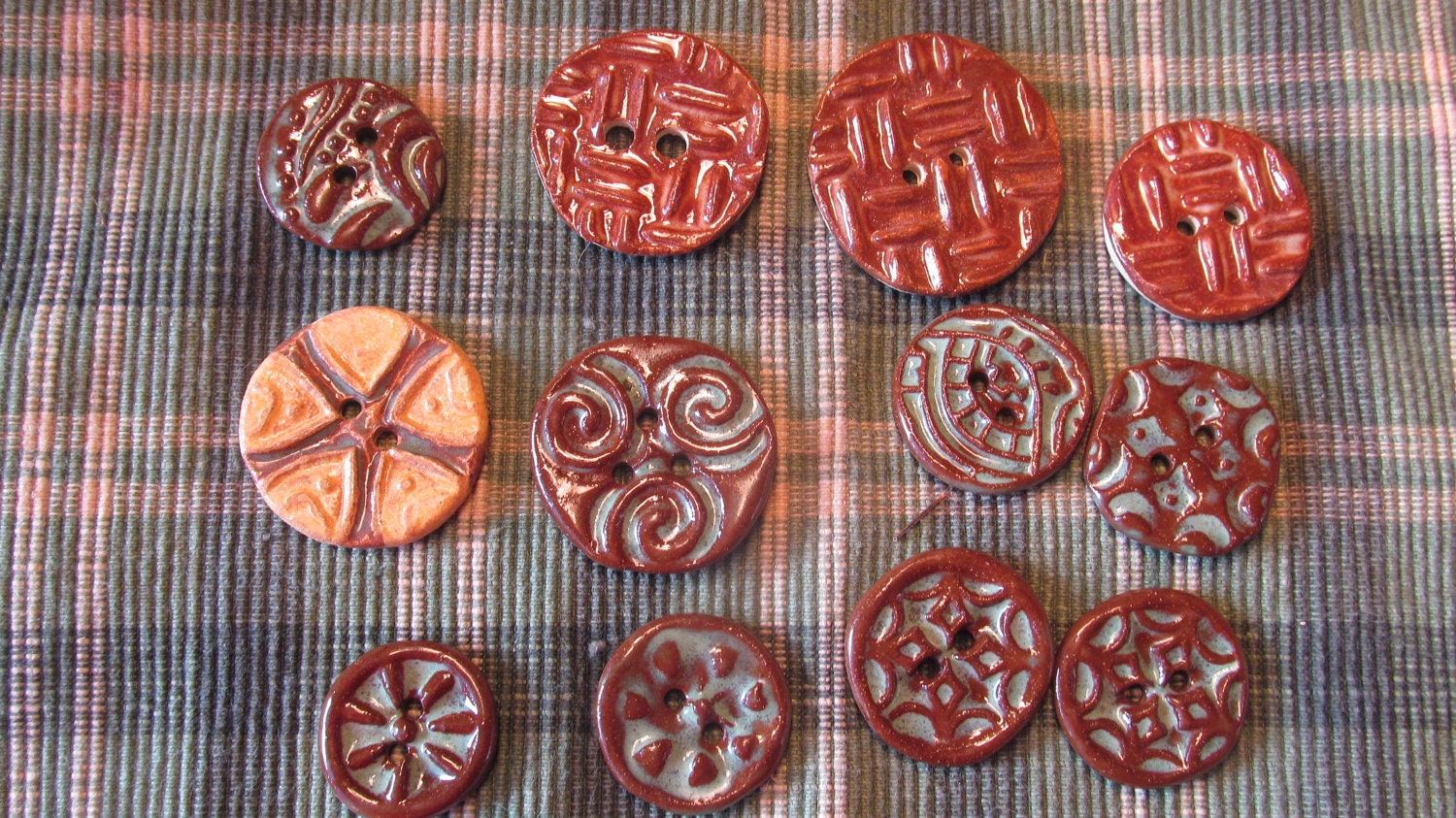 12 large  ceramic buttons Etsy Exclusive Sampler Sale