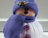 Chubby Little Bits Snowmen in Purple
