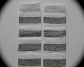 Grey and White Stripe Leg Warmers one size fits 5 months to pre teen