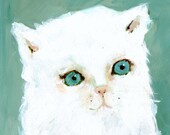 Mama Puffball Original Cat Painting
