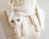 Digital PDF Crochet Pattern for Cat Cuddler Scarf - DIY Fashion Tutorial - Instant Download
