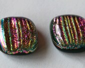 Dichroic Glass Cabochons for Earrings