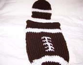 Newborn Football Cocoon & Cap photo Prop
