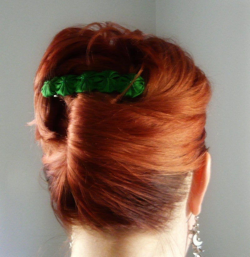 flora - silk yoyo barrette (pick a color)