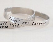 Custom Hand Stamped Bracelet - Personalized with YOUR Favorite Quote or Message - Hand Stamped Aluminum Cuff