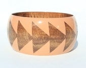 Nude Stained Wood Bangle- S-XL