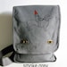 Gnome and Dachshund Messenger Bag-Field Bag-Screen Printed Cotton Canvas-  Gift Under 30 Dollars
