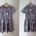 cotton cat print petal collar dress Supayana- READY TO SHIP