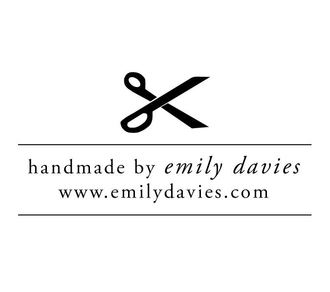 hand made scissors rubber stamp - self-inking