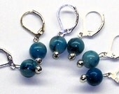 Crochet Stitch Markers, Knitting Stitch Markers, Removable Blue Crazy Lace Set of 6