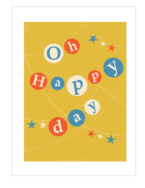 greeting card oh happy day cheerful note card